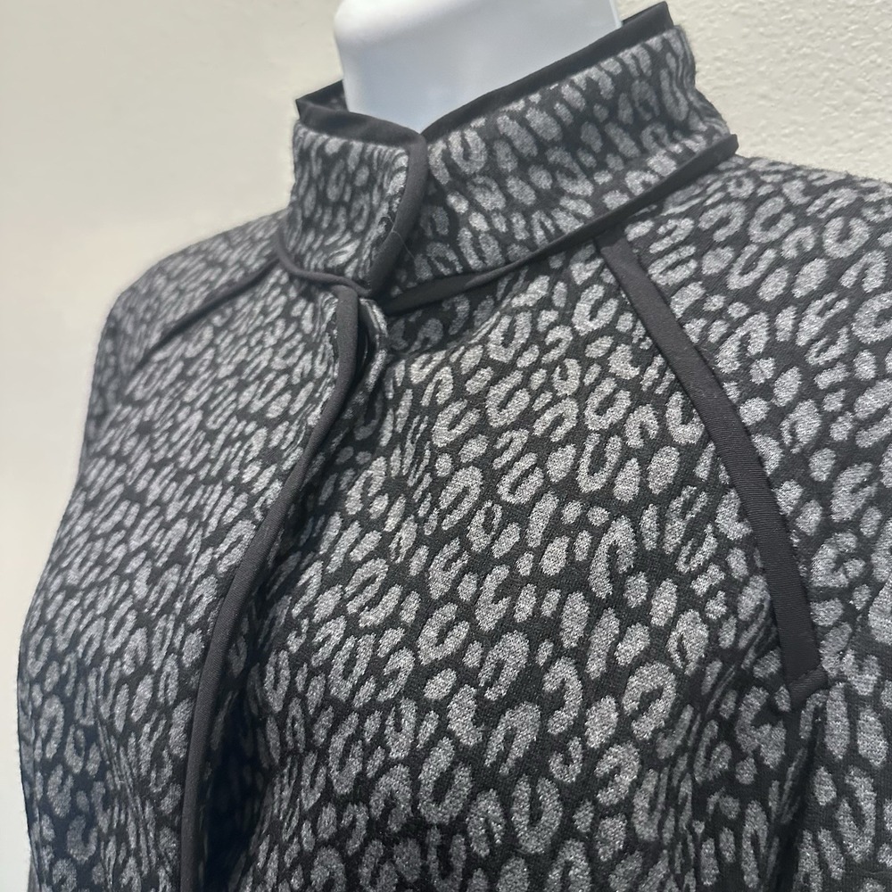 Sandro Women's Animal Print Jacket Size Small With Tie Waist Office Siren Career - Picture 3 of 10